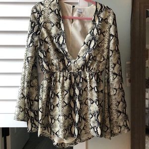 Tobi snake print romper- Size M